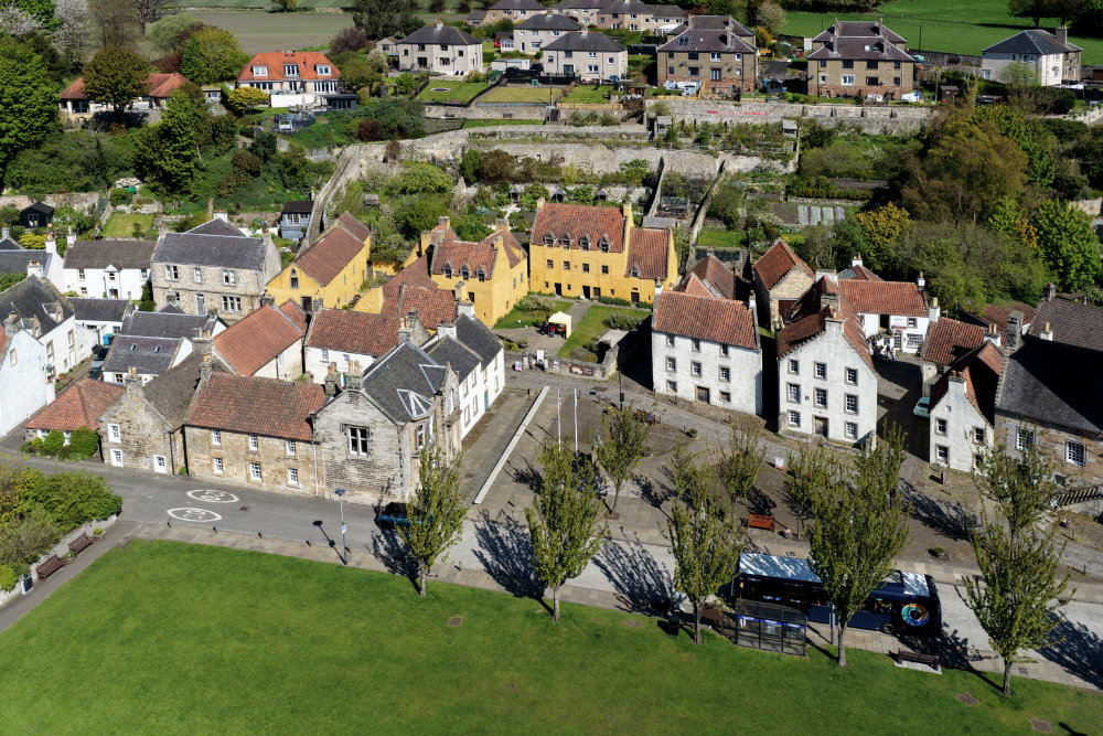 Culross Palace and Town House, Fife, aerial photograph