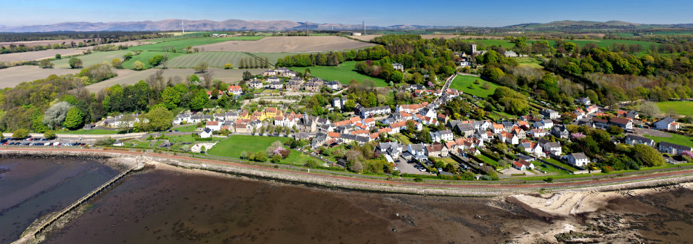 Culross Palace and Town House, Fife, aerial photograph