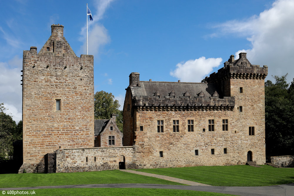 Dean Castle and Country Park, Kilmarnock, Ayrshire, aerial photograph