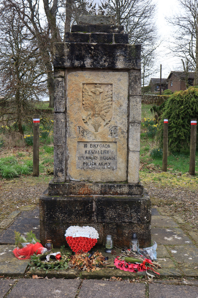 Polish war memorial, Douglas, South Lanarkshire, detail photograph
