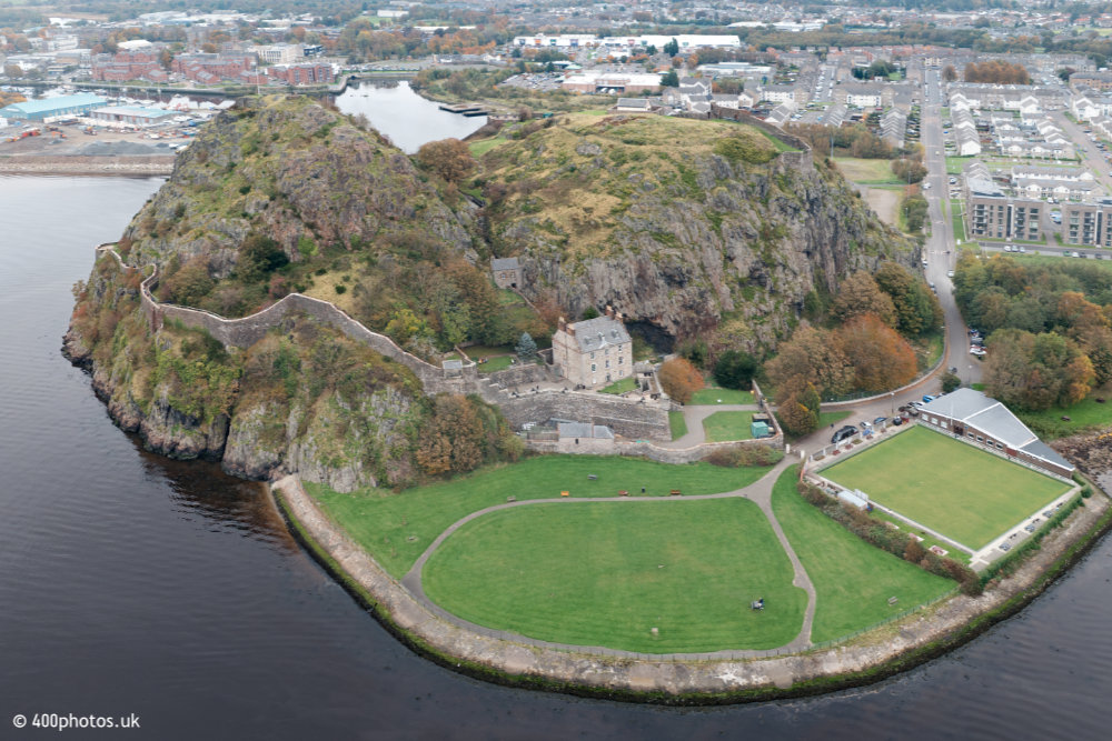 Dumbarton Castle, Dunbartonshire, aerial photograph