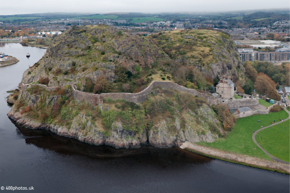 Dumbarton Castle, Dunbartonshire, aerial photograph
