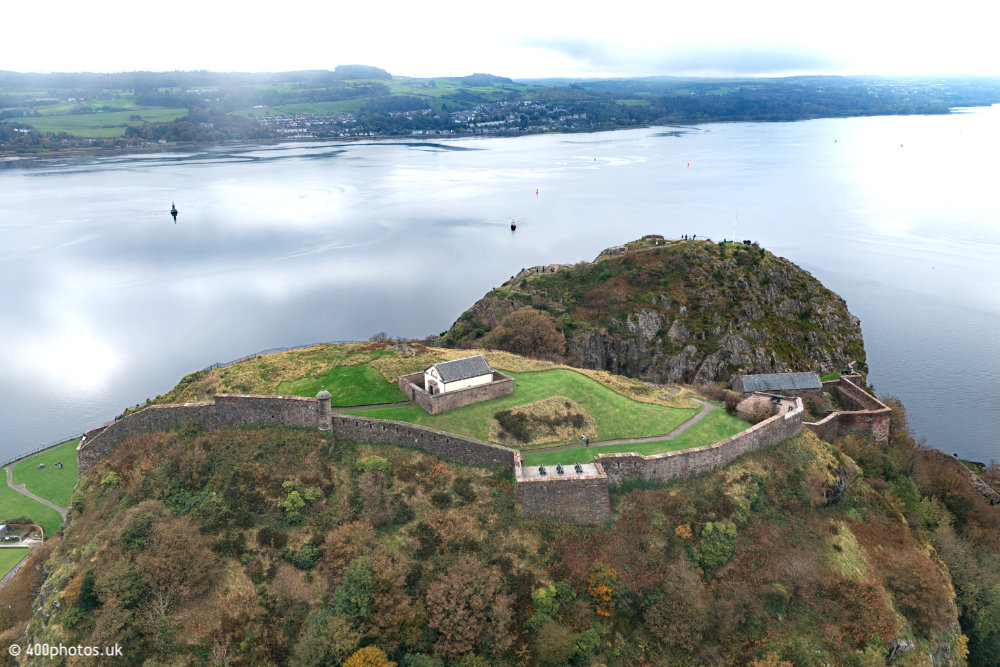 Dumbarton Castle, Dunbartonshire, aerial photograph