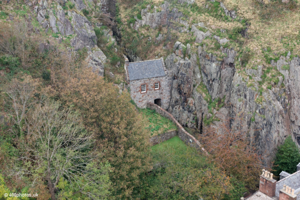 Dumbarton Castle, Dunbartonshire, aerial photograph