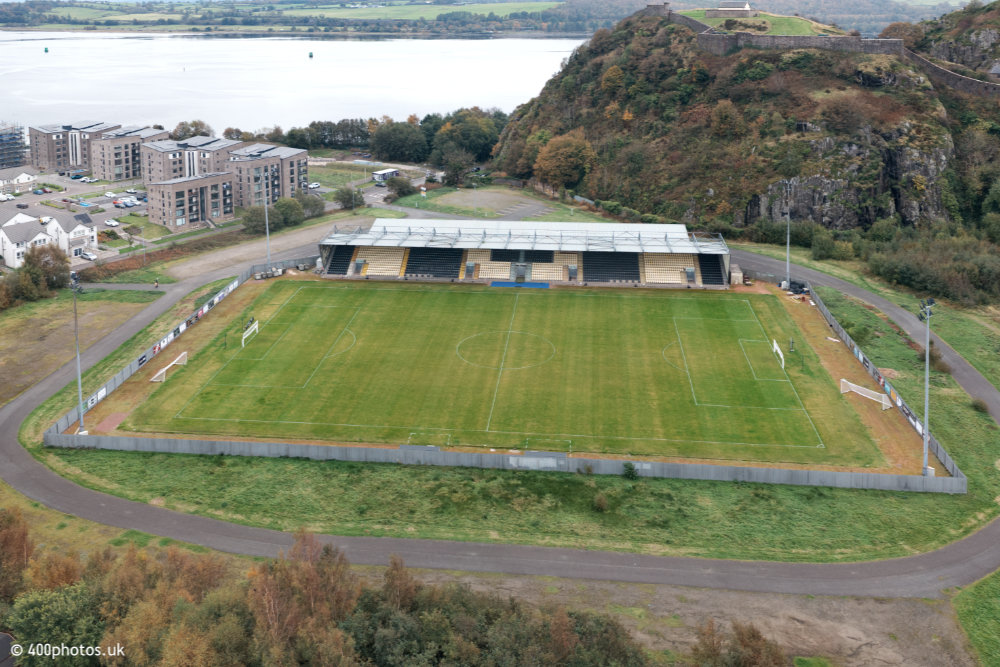 Dumbarton Football Club, The Rock, Dunbartonshire, aerial photograph