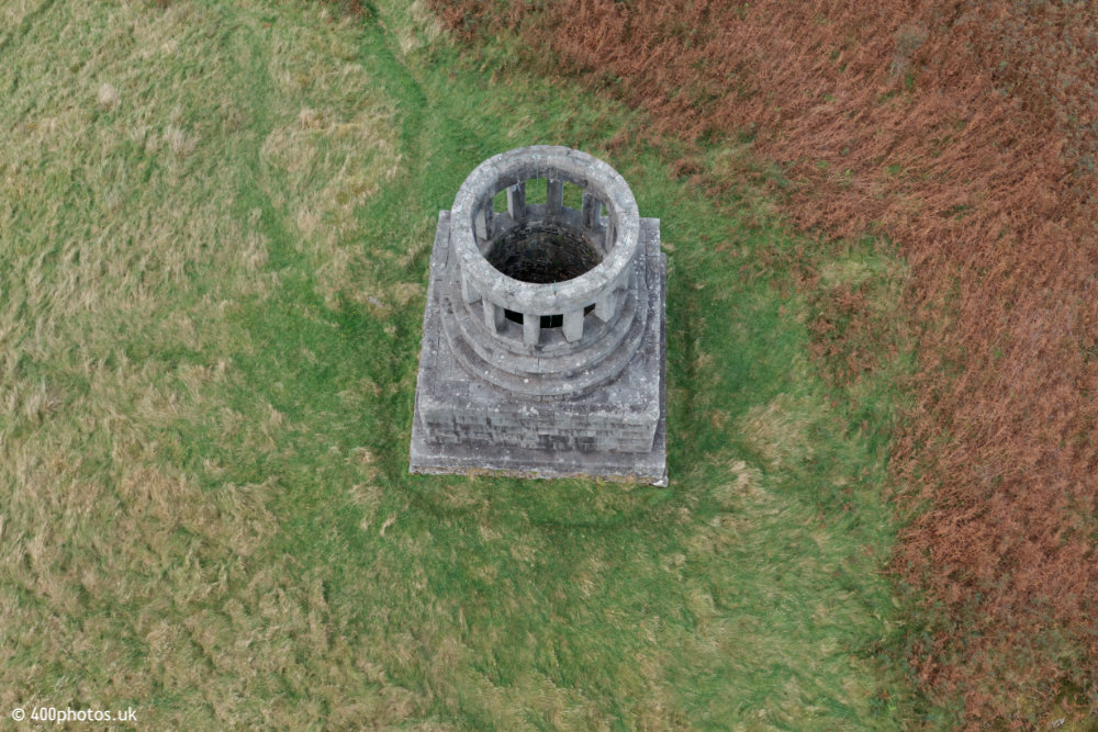 Duncan Ban  Macintyre Monument, Dalmally, Argyll, aerial photograph