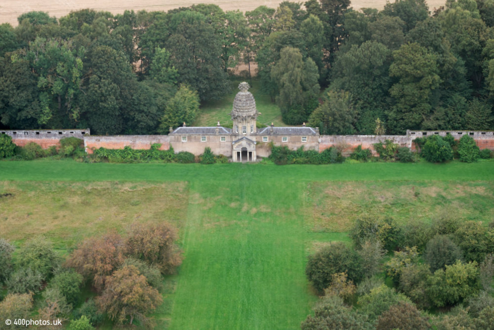 Dunmore Pineapple, Airth, Stirling, aerial photograph