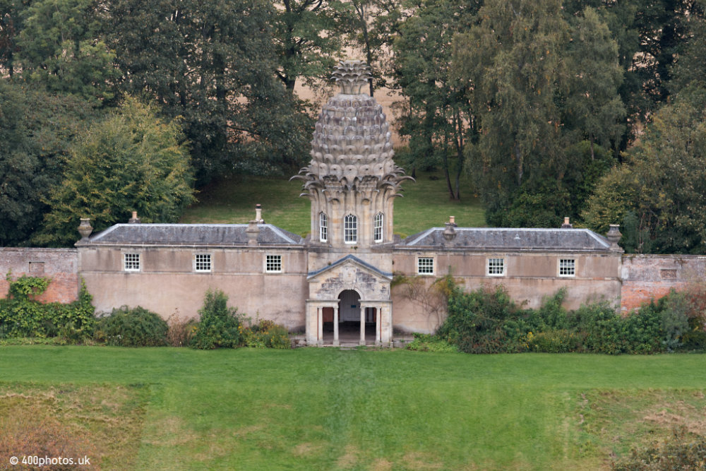 Dunmore Pineapple, Airth, Stirling, aerial photograph