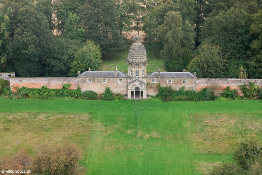 Dunmore Pineapple - Airth, Stirling, aerial photograph