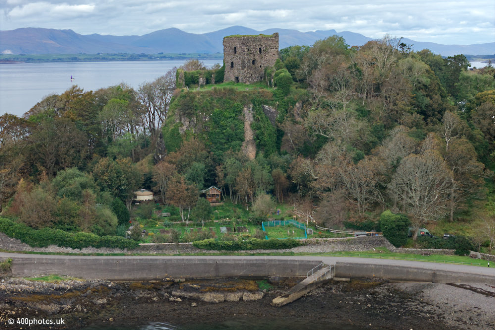 Dunollie Castle, Oban, Argyll and Bute, aerial photograph