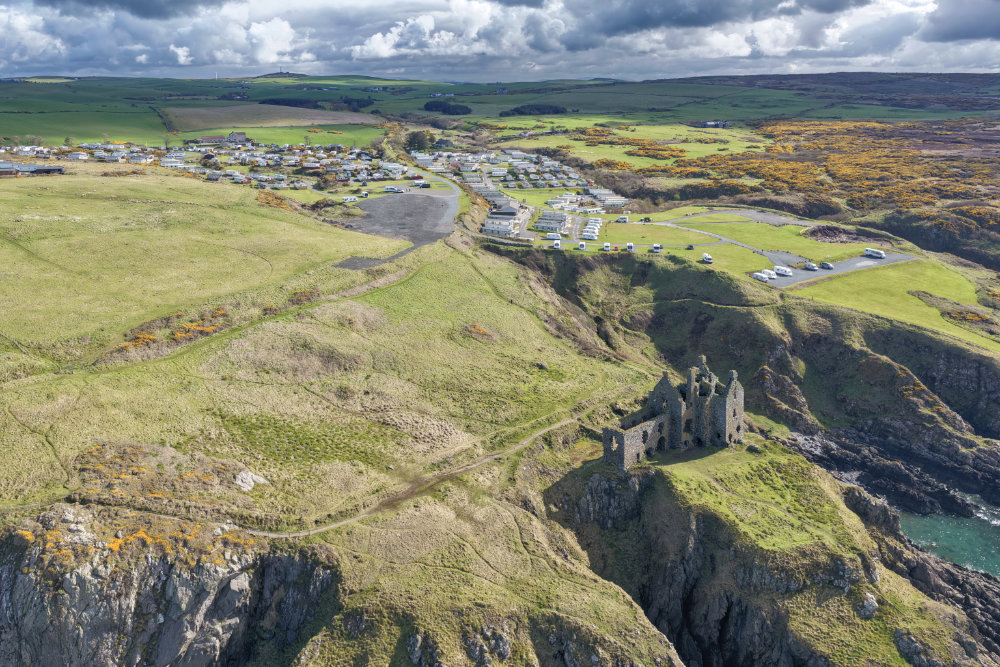 Dunskey Castle, near Portpatrick, aerial photograph