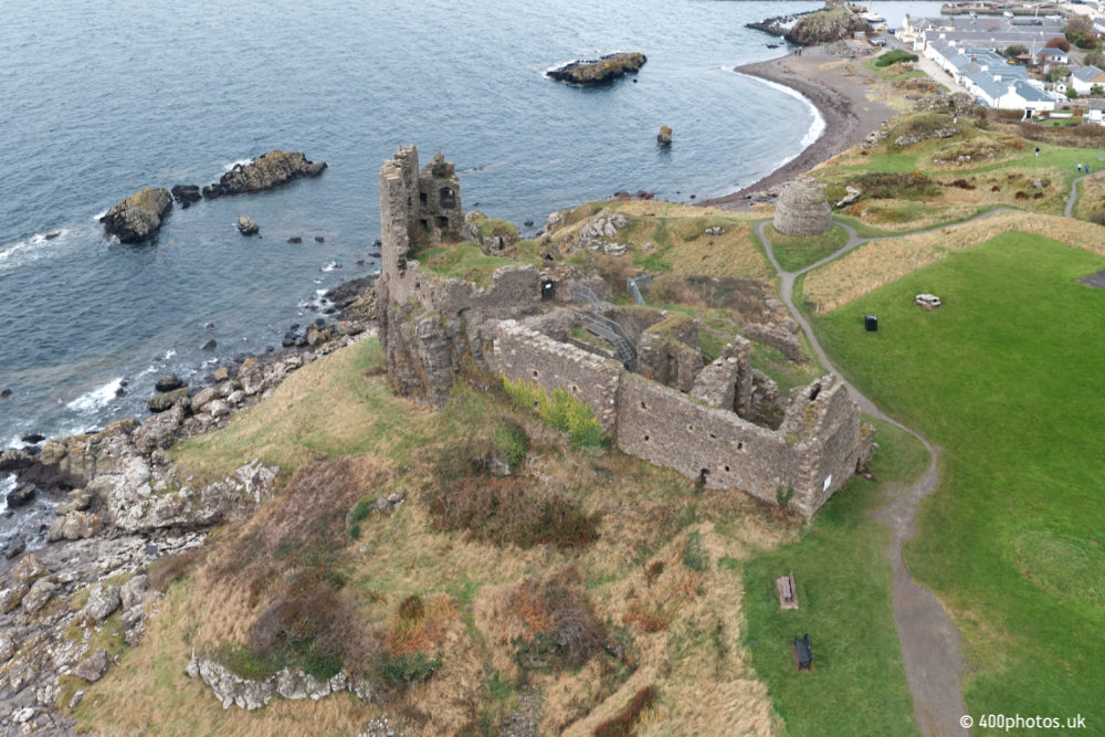 Dunure Castle, south Ayrshire, aerial photograph