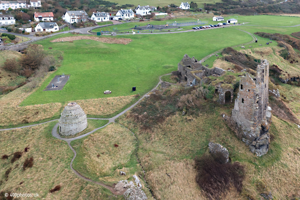 Dunure Castle, south Ayrshire, aerial photograph