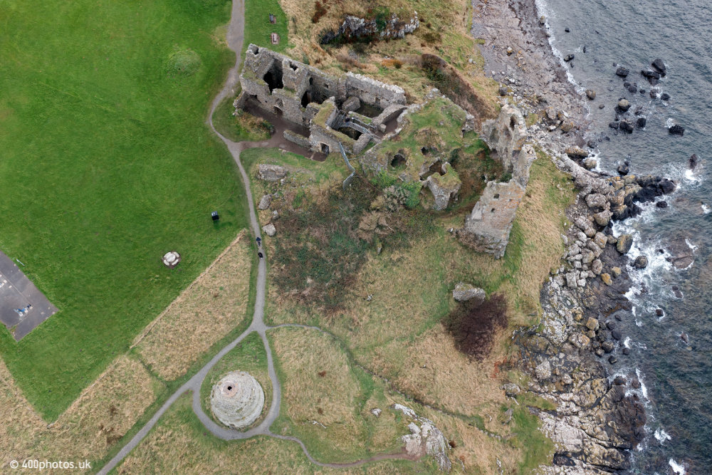 Dunure Castle, south Ayrshire, aerial photograph