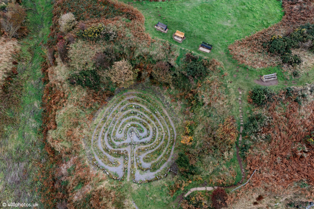 Dunure Castle, south Ayrshire, aerial photograph