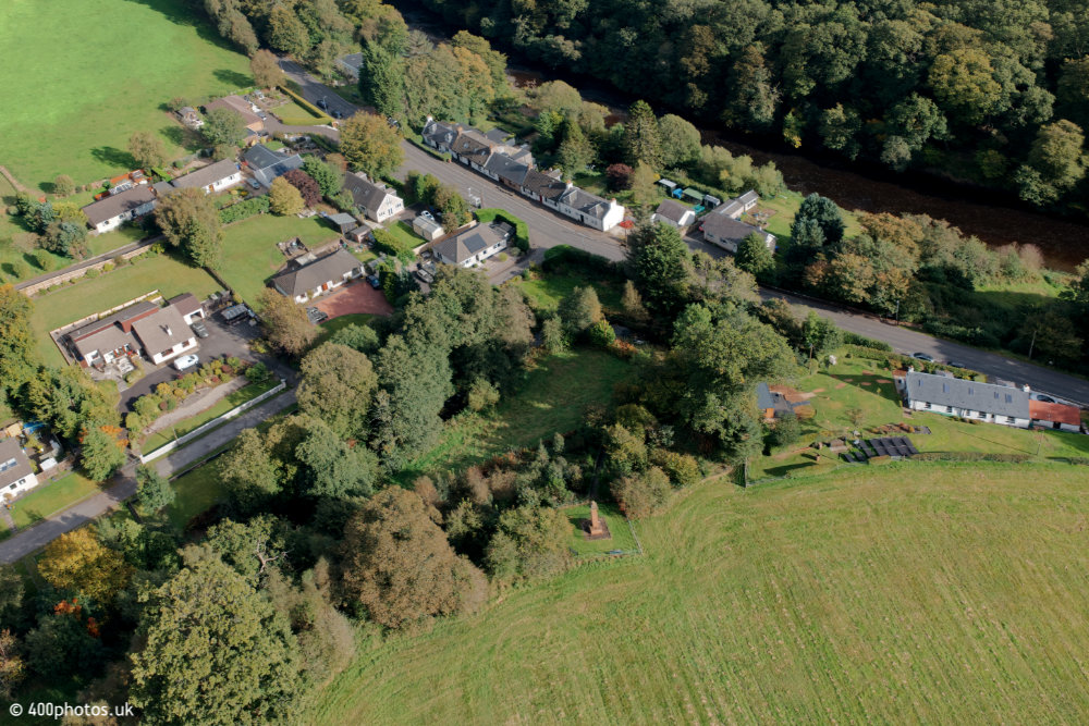 Burns and Highland Mary, Failford, aerial photograph