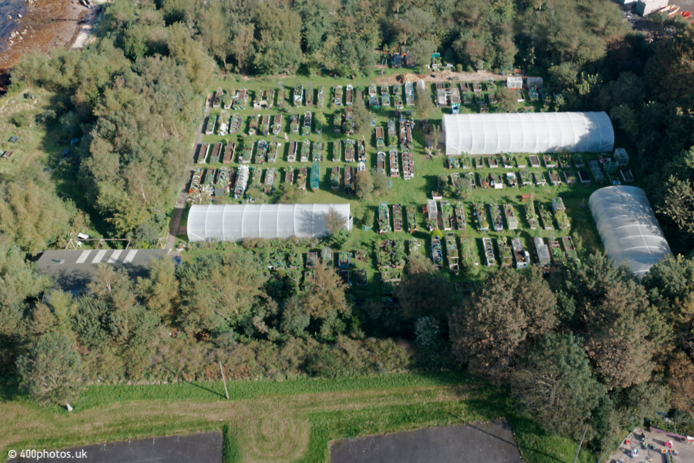 Fairlie Community Gardens, Fairlie, aerial photograph