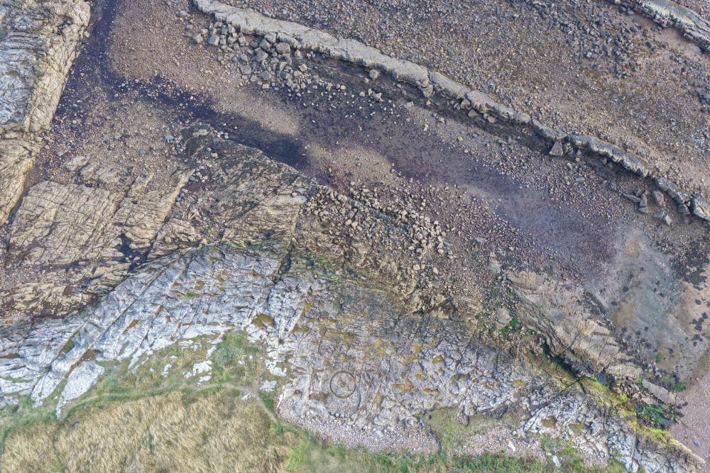 Fife Ness Harbour and Tide Mill, licensable aerial photograph