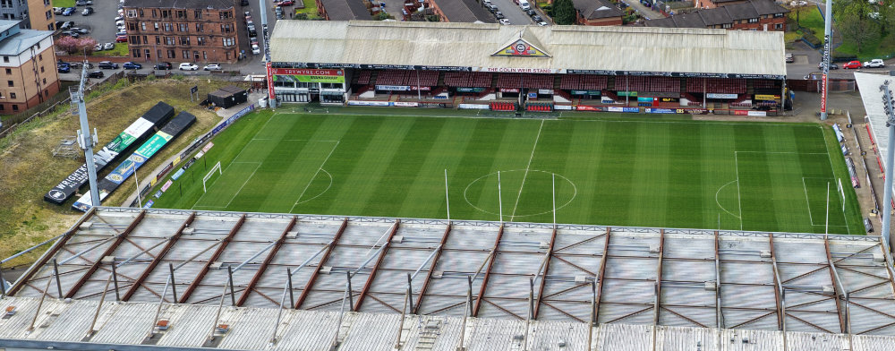 Firhill Stadium, Maryhill, Glasgow, aerial photograph