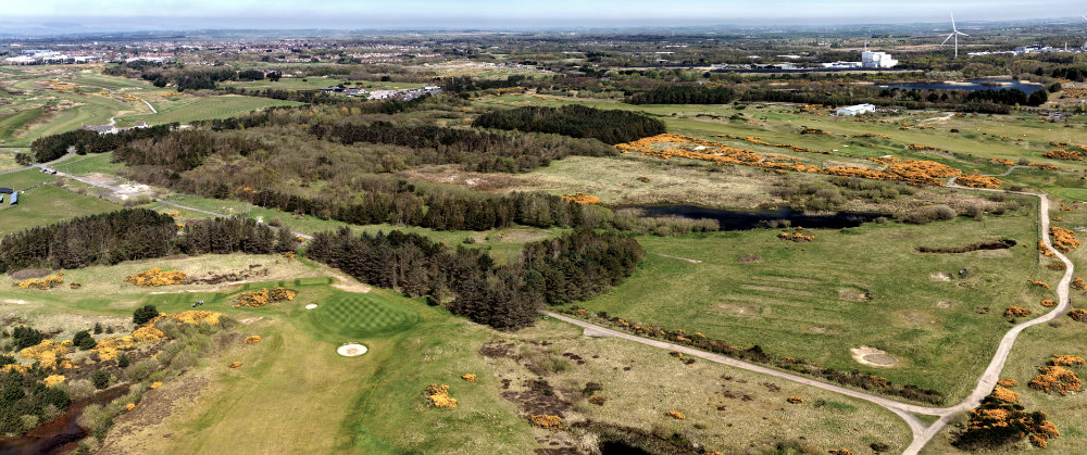 Gailes Marsh, Irvine, North Ayrshire, aerial photograph