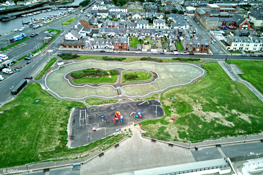 Girvan Harbour, South Ayrshire, aerial photograph