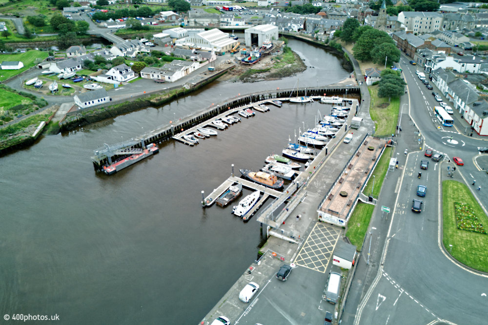 Girvan Harbour, South Ayrshire, aerial photograph