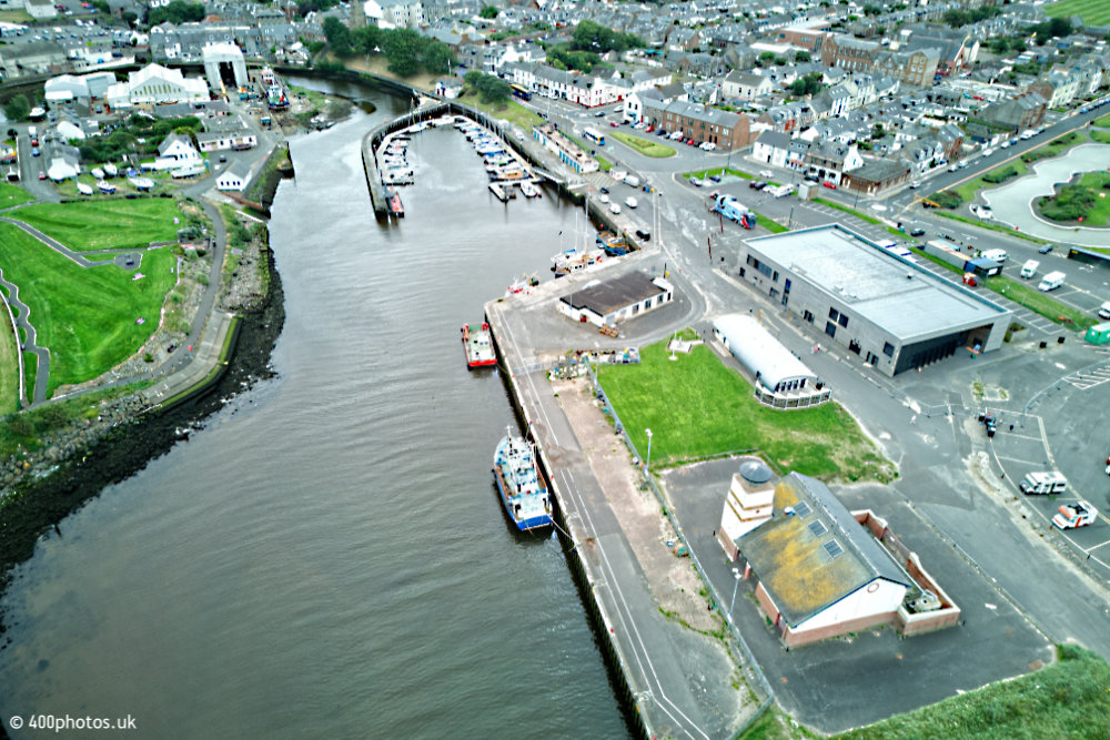 Girvan Harbour, South Ayrshire, aerial photograph
