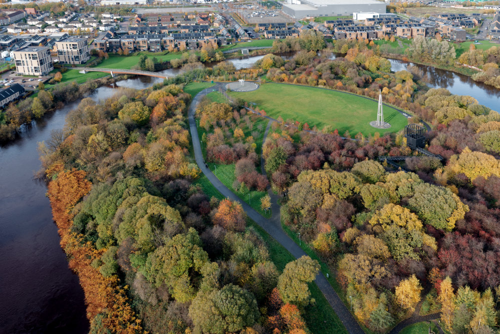 Cuningar Loop, Glasgow, aerial photograph