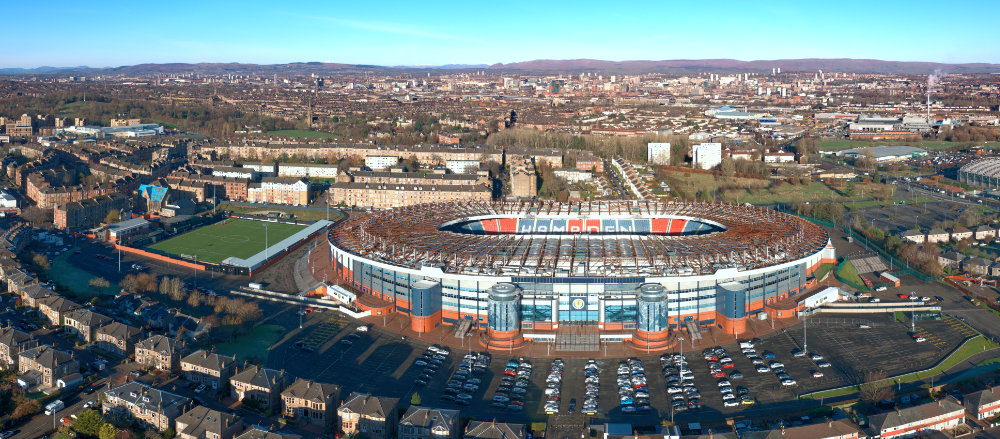 Hampden Park, Glasgow, aerial photograph