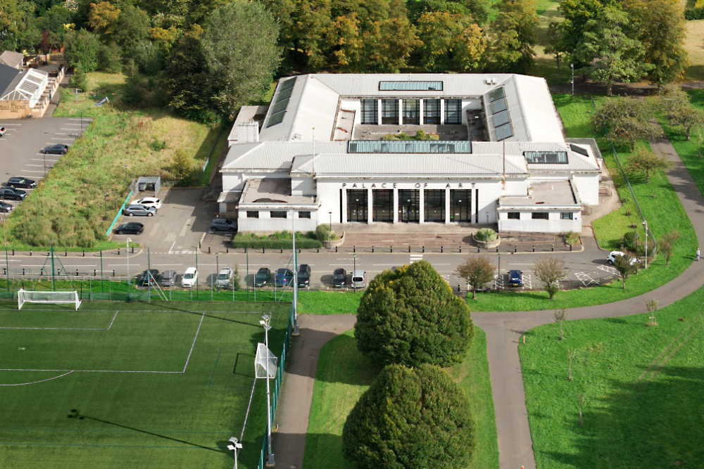 Palace of Art, Glasgow, aerial photograph