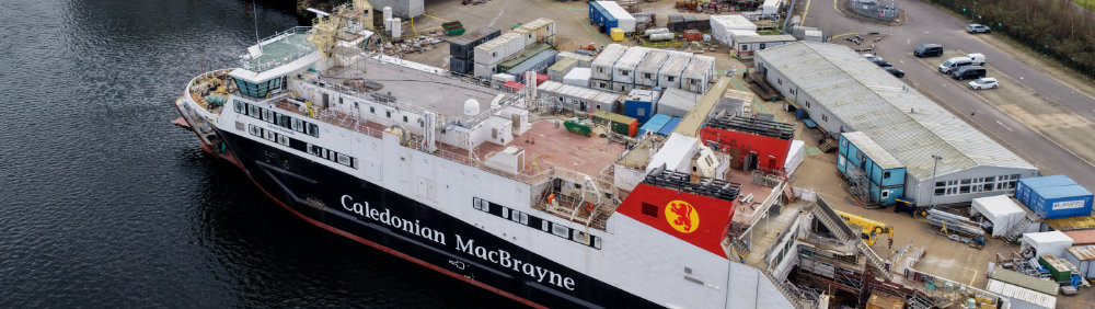 Glen Rosa ferry, Port Glasgow, aerial photograph