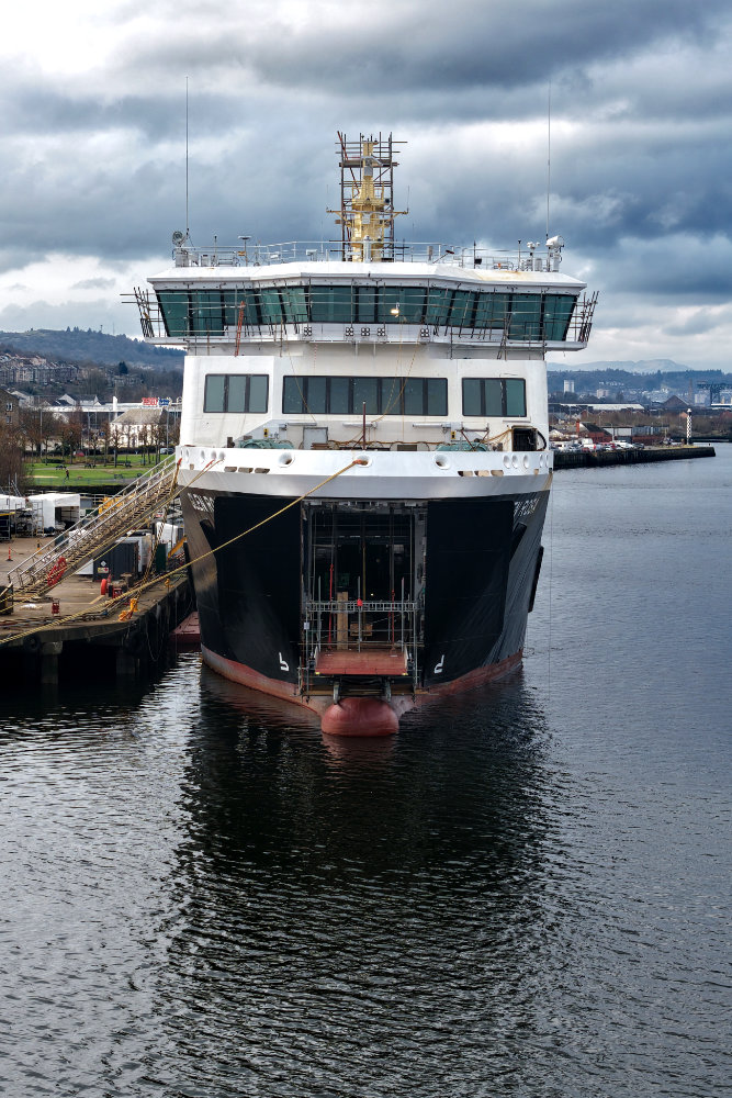 Glen Rosa ferry, Port Glasgow, aerial photograph