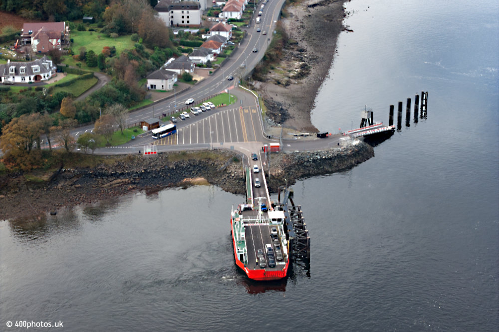 Gourock Ferry Terminal, McInroy's Point, Inverclyde, aerial photograph