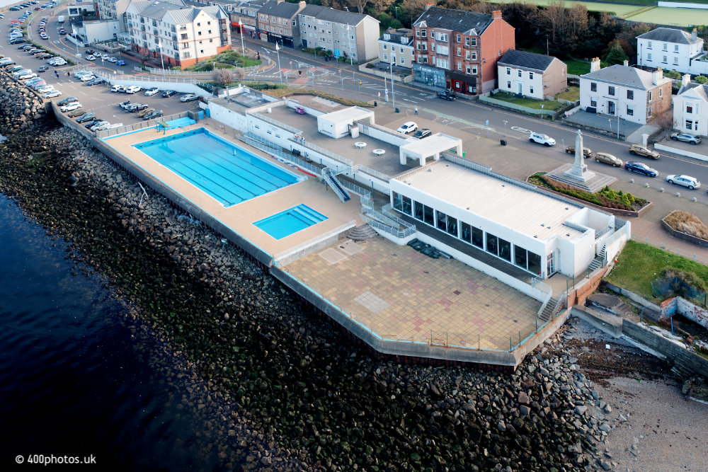 Gourock Outdoor Pool, Inverclyde, aerial photograph