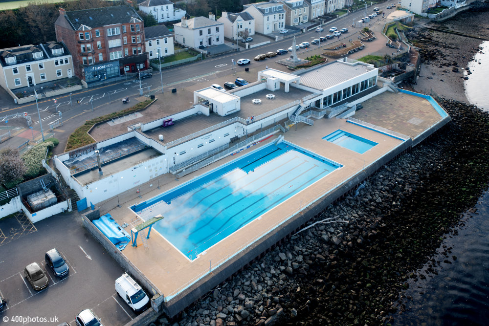 Gourock Outdoor Pool, Inverclyde, aerial photograph