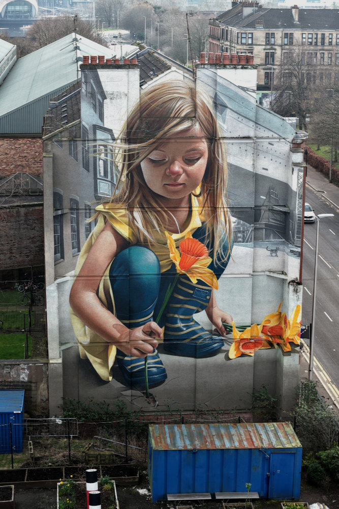 Govan Road Mural - Napier Street, Govan, Glasgow aerial photograph