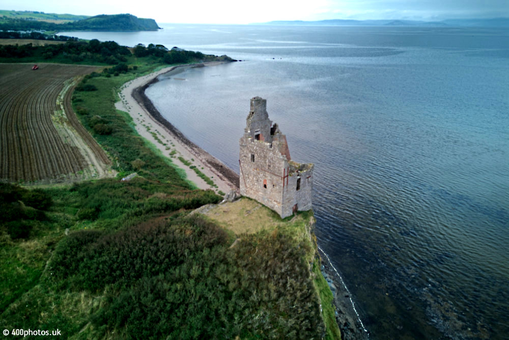 Greenan Castle, Doonfoot, Ayr, aerial photograph