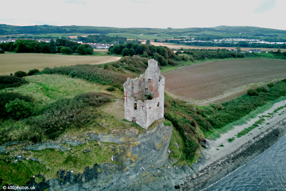Greenan Castle, Doonfoot, Ayr - aerial photograph
