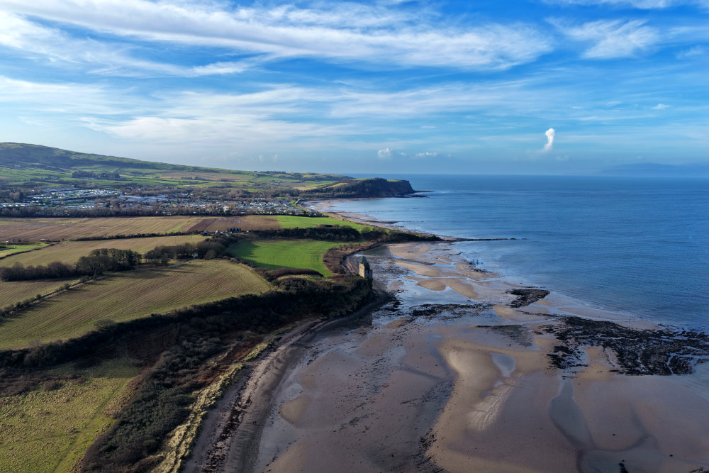 Greenan Castle, Doonfoot, Ayr, aerial photograph