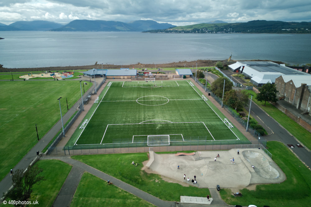 Battery Park, Greenock, Inverclyde, aerial photograph