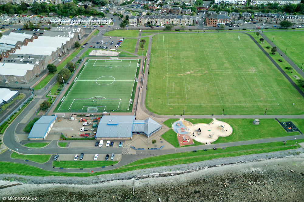 Battery Park, Greenock, Inverclyde, aerial photograph