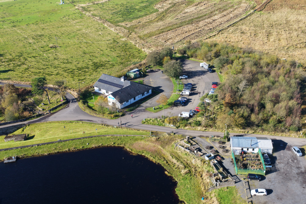 Greenock Cut Centre, Clyde Muirshiel Regional Park,  Inverclyde, Scotland, licensable aerial photograph