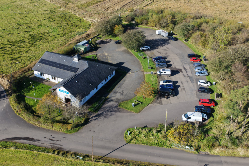 Greenock Cut Centre, Clyde Muirshiel Regional Park,  Inverclyde, Scotland, licensable aerial photograph