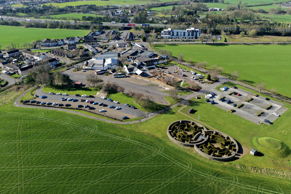 Gretna Green, Scottish/English border, aerial photograph