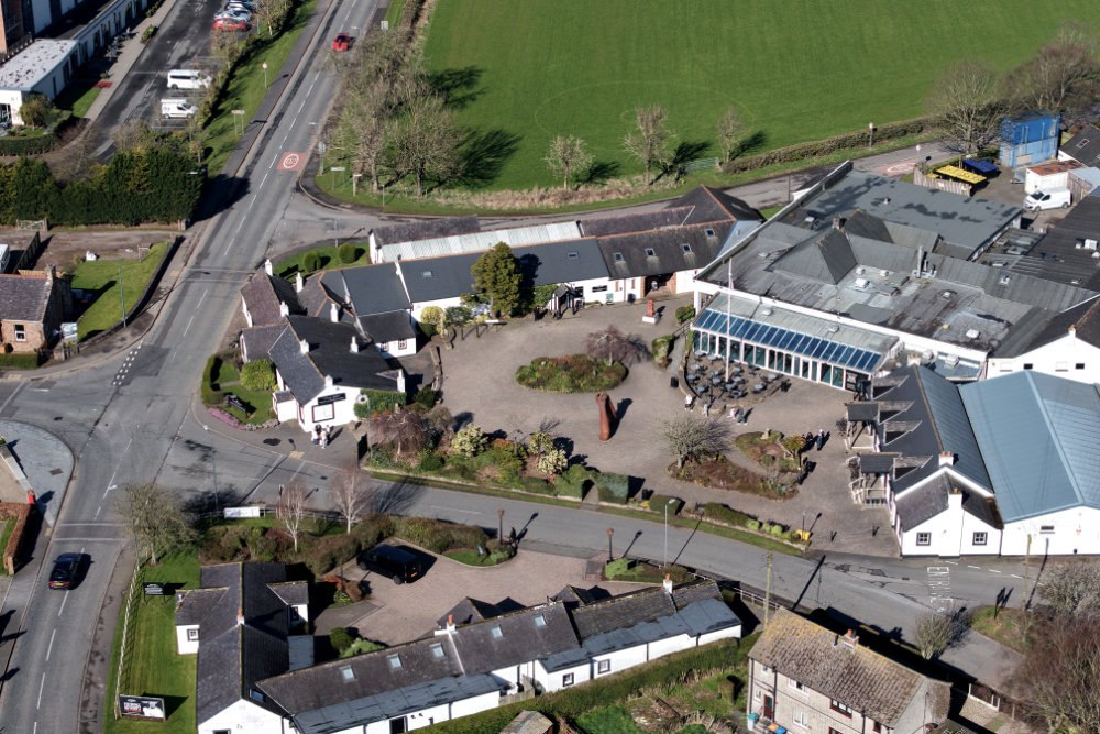 Gretna Green, Scottish/English border, aerial photograph