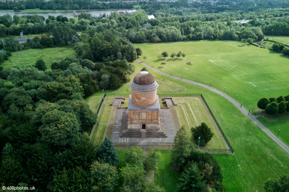 Hamilton Mausoleum - Lanarkshire, aerial photograph