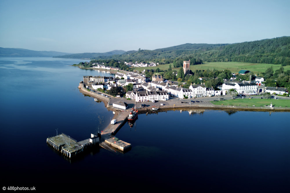 Inveraray Town and Inveraray Castle, Argyll and Bute, aerial photograph