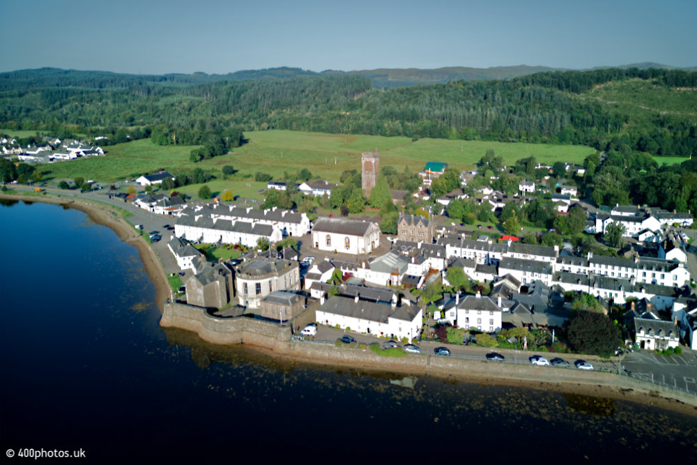 Inveraray Town and Inveraray Castle, Argyll and Bute - aerial photograph
