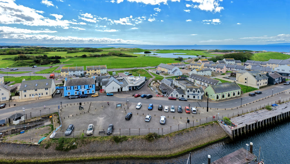 Irvine Harbourside and Harbour Arts Centre, North Ayrshire, aerial photograph