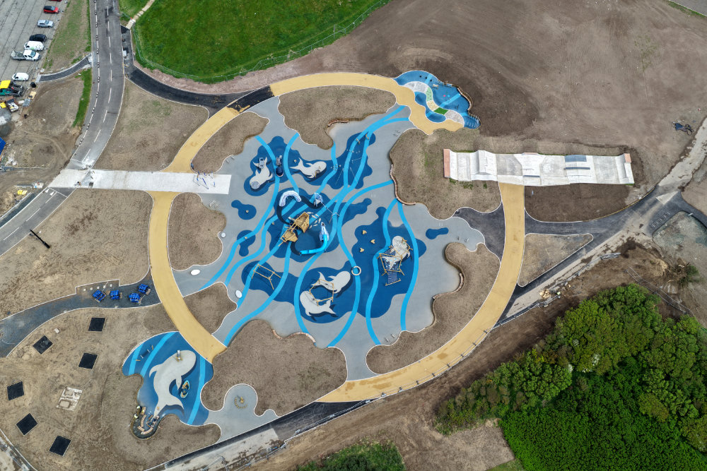 Irvine Beach Park, North Ayrshire, aerial photograph